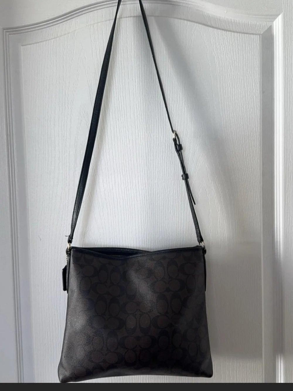 Coach Brown Signature Crossbody Bag - Brown